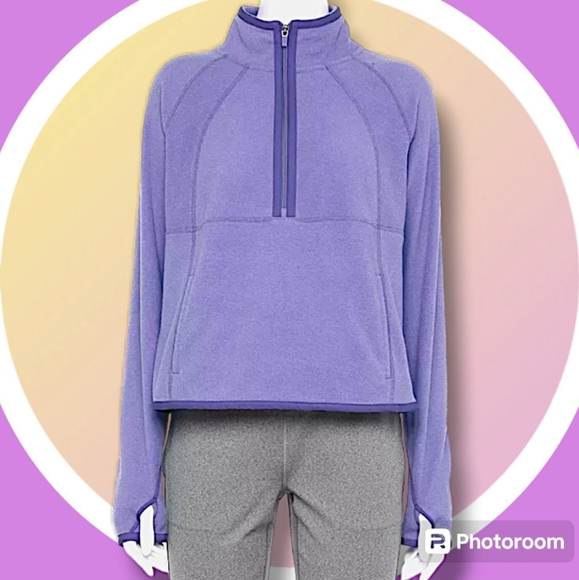 .NWT XXL ¼ Zip Up to Mock Neck Fleece Pull Over w Kangaroo Pocket - Picture 3 of 4